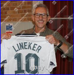 Framed Gary Lineker Signed Tottenham Hotspur Shirt Home, 1991, Number 10 Pre