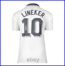 Framed Gary Lineker Signed Tottenham Hotspur Shirt Home, 1991, Number 10 Pre