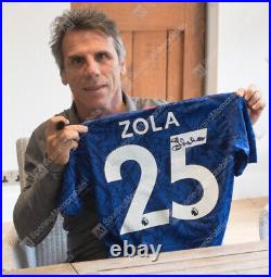 Framed Gianfranco Zola Signed Chelsea Shirt 2019-20, Number 25 Autograph