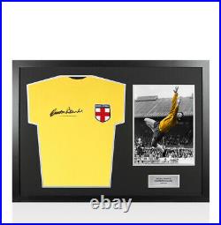 Framed Gordon Banks Signed Yellow Goalkeeper Shirt 1966 World Cup Winner, Sain