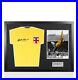 Framed_Gordon_Banks_Signed_Yellow_Goalkeeper_Shirt_1966_World_Cup_Winner_Sain_01_omcr