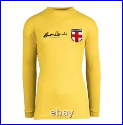 Framed Gordon Banks Signed Yellow Goalkeeper Shirt 1966 World Cup Winner, Sain