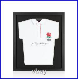 Framed Jason Robinson Signed England Shirt Compact Autograph Jersey