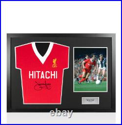 Framed Jimmy Case Signed Liverpool Shirt 1978 Panoramic Autograph Jersey