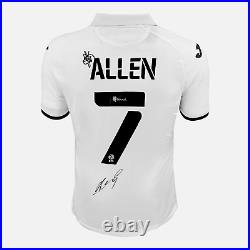Framed Joe Allen Signed Swansea City Shirt 2022-23 Home Modern