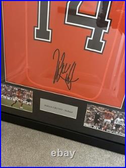 Framed Johan Cruyff Netherlands Home Shirt Framed Holland with Signature On Back