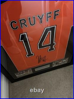Framed Johan Cruyff Netherlands Home Shirt Framed Holland with Signature On Back