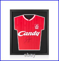 Framed John Barnes Signed Liverpool Shirt 1988-89, Candy Compact