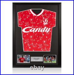Framed John Barnes Signed Liverpool Shirt 1989-91, Candy Autograph Jersey