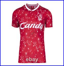 Framed John Barnes Signed Liverpool Shirt 1989-91, Candy Premium