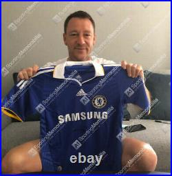 Framed John Terry Signed Chelsea Shirt Home, 2008-2009 Premium Autograph