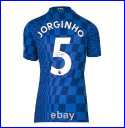 Framed Jorginho Signed Chelsea Shirt 2021-2022, Number 5 Autograph Jersey