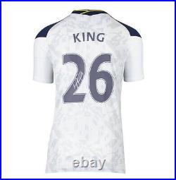 Framed Ledley King Signed Tottenham Hotspur Shirt Home, 2020/2021, Number 26