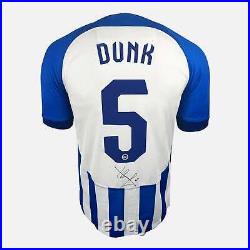 Framed Lewis Dunk Signed Brighton Shirt Home 2023-24 Modern