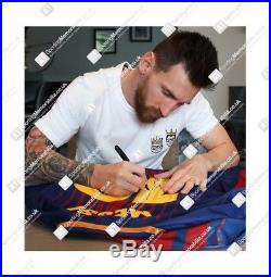 Framed Lionel Messi Signed Barcelona Shirt 2017/2018 Number 10 Autograph