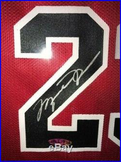 Framed MICHAEL JORDAN signed / autographed UDA Authenticated Red Jersey