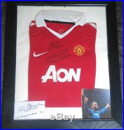 Framed Man Utd shirt personally signed by DIDIER DROGBA