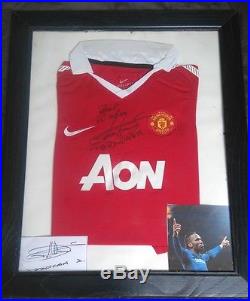 Framed Man Utd shirt personally signed by DIDIER DROGBA