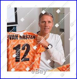 Framed Marco van Basten Signed Netherlands Shirt Number 12 Premium Framing