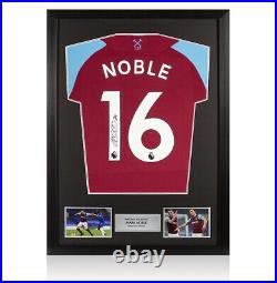 Framed Mark Noble Signed West Ham Shirt 2020/2021, Home, Number 16