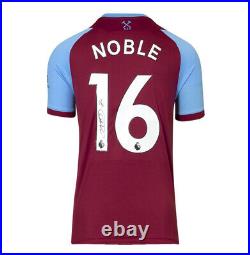 Framed Mark Noble Signed West Ham Shirt 2020/2021, Home, Number 16