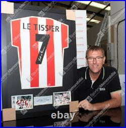 Framed Matt Le Tissier Signed Southampton FC Retro Shirt Number 7