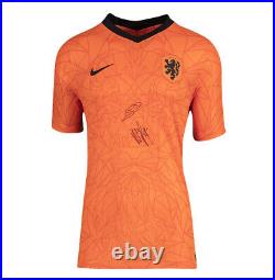 Framed Memphis Depay & Georginio Wijnaldum Signed Netherlands Shirt Home, 2020