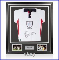 Framed Michael Owen Signed England Shirt 1998 Premium Autograph Jersey