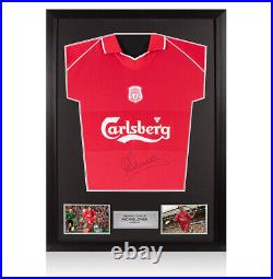 Framed Michael Owen Signed Liverpool Shirt 2000 Autograph Jersey