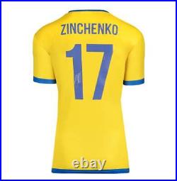 Framed Oleksandr Zinchenko Signed Ukraine Shirt Premium Autograph Jersey