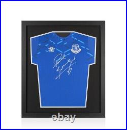 Framed Paul Gascoigne Signed Everton Shirt Compact Autograph Jersey