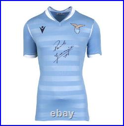 Framed Paul Gascoigne Signed Lazio Shirt Home, 2019-2020 Panoramic