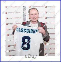 Framed Paul Gascoigne Signed Shirt England Euro 1996 Number 8 Autograph