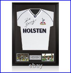 Framed Paul Gascoigne Signed Tottenham Hotspur Shirt Home, 1991 Autograph