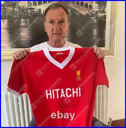 Framed Phil Thompson Signed Liverpool Shirt 1978 Panoramic Autograph