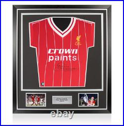 Framed Phil Thompson Signed Liverpool Shirt 1982 Premium Autograph