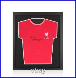 Framed Phil Thompson Signed Liverpool Shirt Shankly Tee Compact