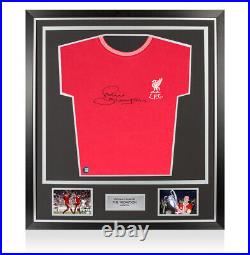 Framed Phil Thompson Signed Liverpool Shirt Shankly Tee Premium