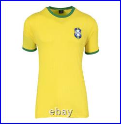 Framed Rivaldo Signed Brazil Shirt Retro, Number 10 Compact Autograph