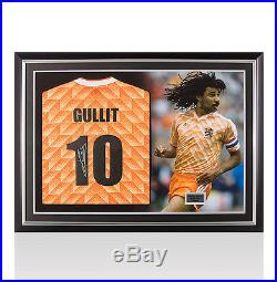 Framed Ruud Gullit Signed Netherlands Shirt Panoramic Framing Autograph
