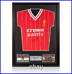 Framed Sammy Lee Signed Liverpool Shirt 1982 Autograph Jersey