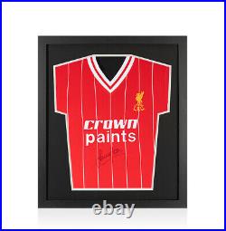 Framed Sammy Lee Signed Liverpool Shirt 1982 Compact Autograph Jersey