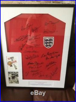 Framed Signed England 1966 World Cup Winning Shirt. Stunning And Rare