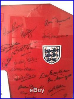 Framed Signed England 1966 World Cup Winning Shirt. Stunning And Rare