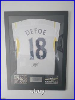 Framed Signed Jermain Defoe Tottenham Home Shirt With COA