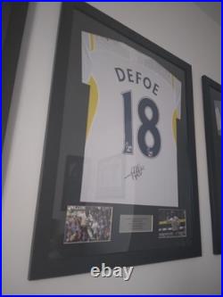 Framed Signed Jermain Defoe Tottenham Home Shirt With COA
