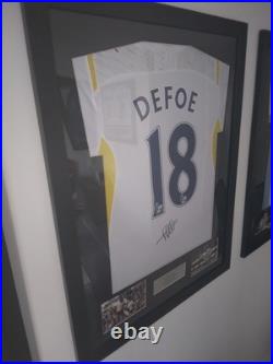 Framed Signed Jermain Defoe Tottenham Home Shirt With COA