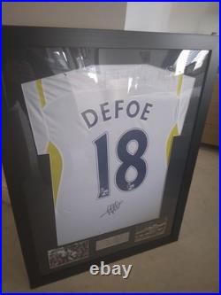 Framed Signed Jermain Defoe Tottenham Home Shirt With COA