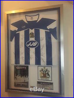 Framed Signed Wigan Athletic Carling Cup Final Shirt (Security Tagged Original)
