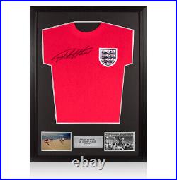 Framed Sir Geoff Hurst Signed 1966 England Shirt Score Draw Autograph